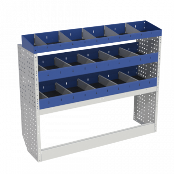 BASE module consisting of 3 shelves with dividers