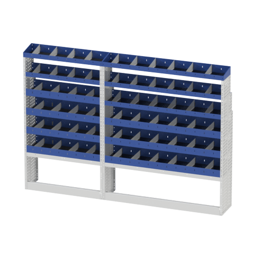 BASE module right side for Mercedes Sprinter LONG L3 H2 simple module with shelf with dividers and wheel arch covers.