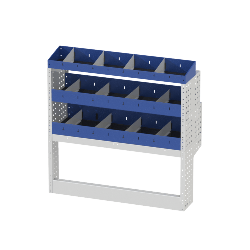 Van racking BASE module right side for Citan Extralong complete with simple shelves to guarantee maximum flexibility for your tools.