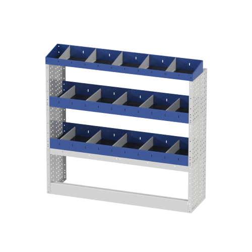  BASE module right side for Renault Trafic L2 H1 consisting of: open wheel arch cover 3 shelves with dividers and end-end shelf with dividers.